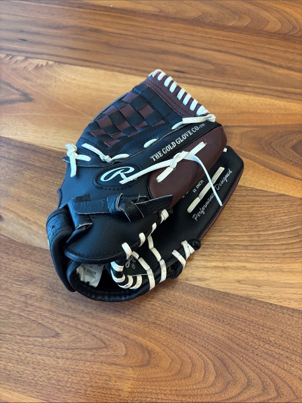 Rawlings Brown Black Leather Basket Web PL1109BB 11” Baseball Glove Mitt